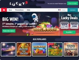 jeux NetEnt sur le casino Lucky8