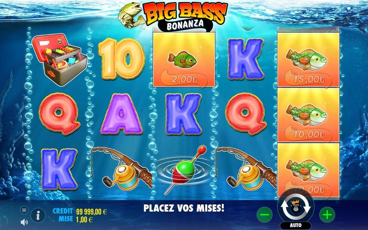 Conception de la machine à sous Big Bass Bonanza de Pragmatic Play