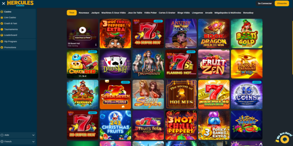 hercules casino machines a sous